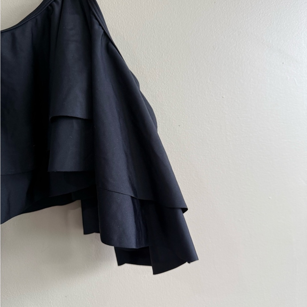 Black Asymmetrical Ruffled Swim To 20W - Picture 4 of 8